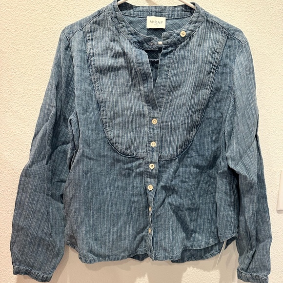 Wrap London linen top NWT - Picture 2 of 3